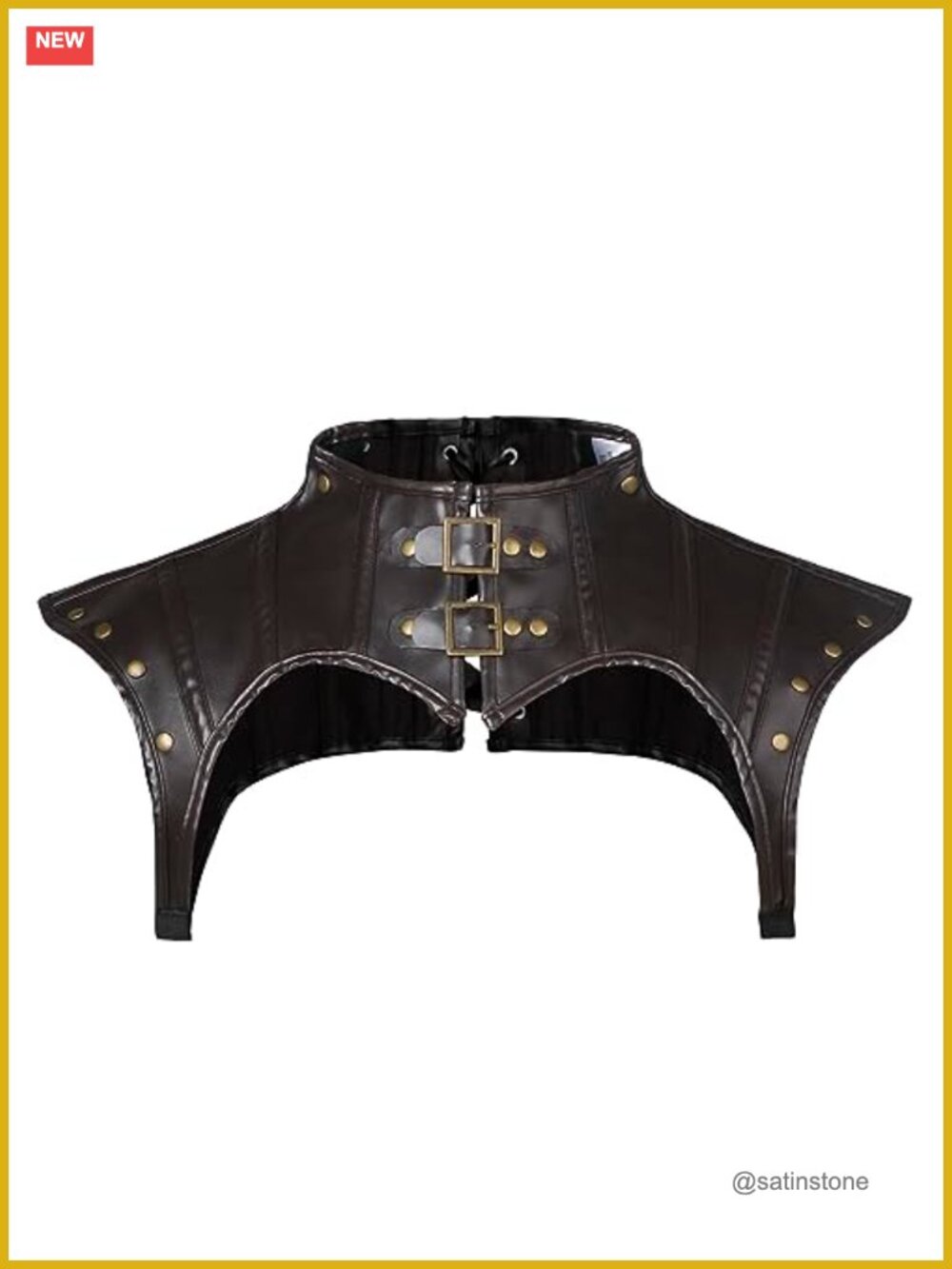 Steampunk Gothic Faux Leather Shoulder Jacket Shrug Armor